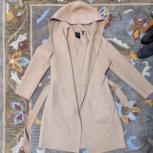 Wool/Cashmere autumn coat with hood